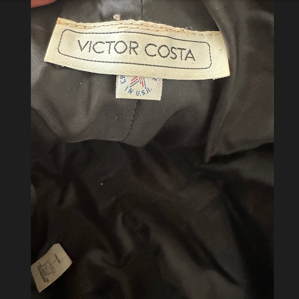 Victor Costa 80s Strapless Mermaid Abstract Floral Dress Size 8 - Picture 4 of 8